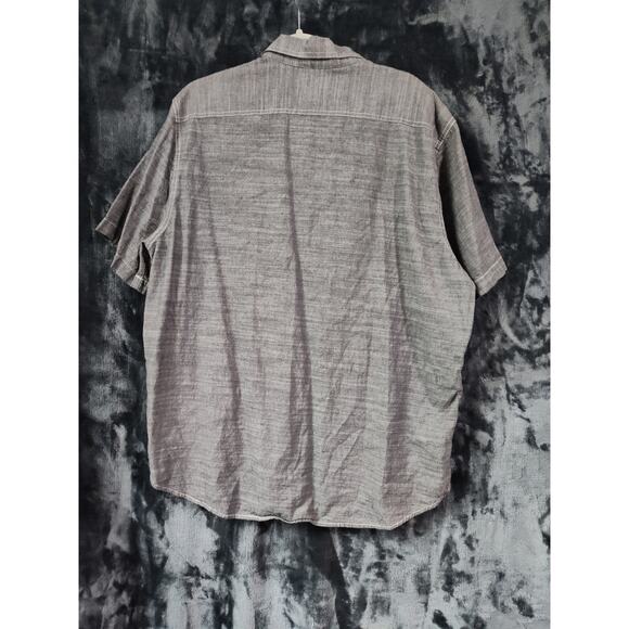 Woolrich Short Sleeve Static Heathered Gray Button Down Shirt Men’s Size XL - Picture 4 of 6
